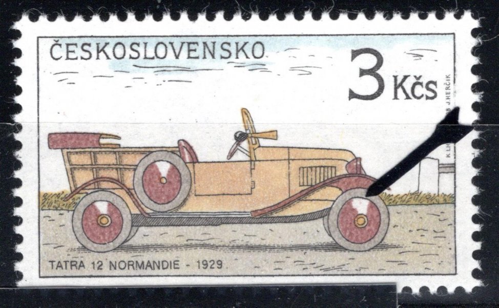 2834  Automobily, DV 30/2 - "deformovaný klín v kole"